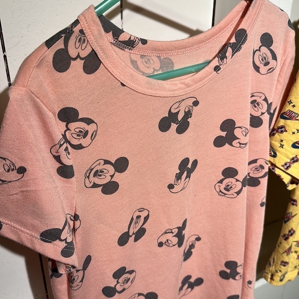 LOT 2 For 1 Nike 80’s Throwback and Disney Mickey Mouse Little Girl Shirts XS - Picture 3 of 11